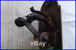 Antique Brass Mechanical Front Door Bell Pull (Victorian, butlers maid)
