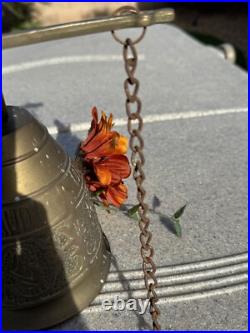Antique Brass Monastery Bell Dragon Head Handle Vocem Meam Audi Latin