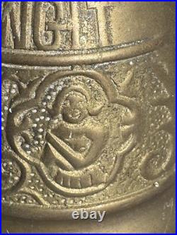 Antique Brass Monastery Bell Dragon Head Handle Vocem Meam Audi Latin
