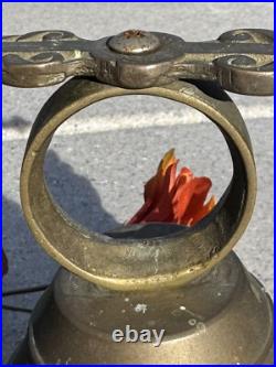 Antique Brass Monastery Bell Dragon Head Handle Vocem Meam Audi Latin