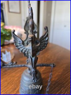 Antique Brass Monastery door Bell Gothic Angel Dragon
