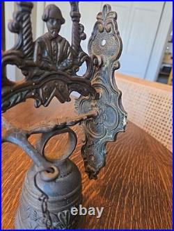 Antique Brass Monastery door Bell Gothic Angel Dragon