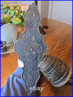Antique Brass Monastery door Bell Gothic Angel Dragon