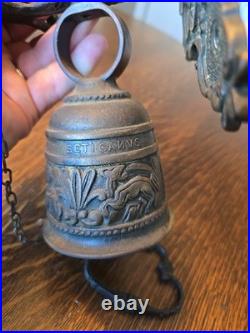 Antique Brass Monastery door Bell Gothic Angel Dragon