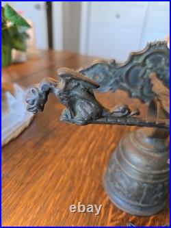 Antique Brass Monastery door Bell Gothic Angel Dragon