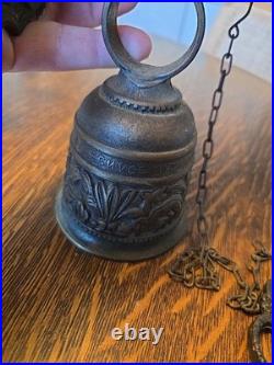 Antique Brass Monastery door Bell Gothic Angel Dragon