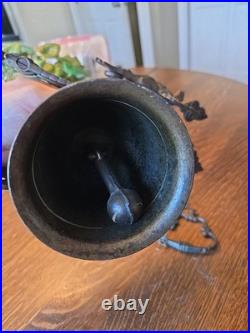 Antique Brass Monastery door Bell Gothic Angel Dragon