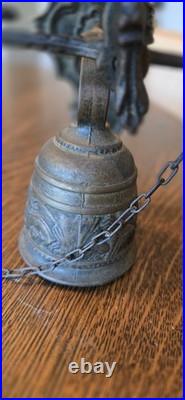 Antique Brass Monastery door Bell Gothic Angel Dragon