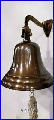 Antique Brass Nautical Ship Door Bell Wall Mounted, 11 Vintage Marine Gift