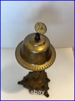Antique Brass Nude Cherub Hotel Counter Reception Bell Brass 10