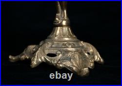 Antique Brass Ornate Hotel Reception Bell Customer Service 10 Nude Cherub (R2)