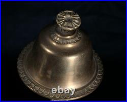 Antique Brass Ornate Hotel Reception Bell Customer Service 10 Nude Cherub (R2)