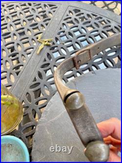 Antique Brass Petal Sleigh Bell Strap W. E. Barton WEB Running Horse 1880s