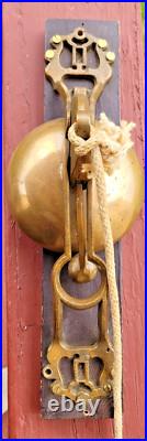 Antique Brass Pull Doorbell External