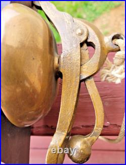 Antique Brass Pull Doorbell External