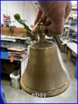 Antique Brass Reclaimed Gold Door Bell with Mounting Bracket Decorative Hardware