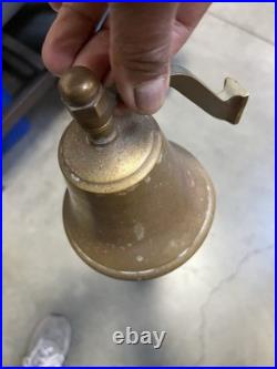 Antique Brass Reclaimed Gold Door Bell with Mounting Bracket Decorative Hardware