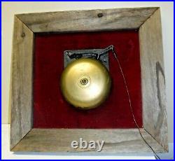 Antique Brass Ringside Boxing Fight Mechanical Bell Mounted on Wood Doorbell 8