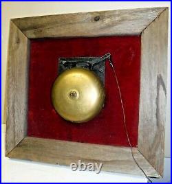 Antique Brass Ringside Boxing Fight Mechanical Bell Mounted on Wood Doorbell 8