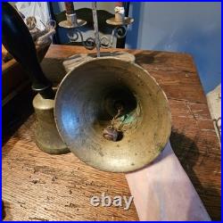 Antique Brass School Bells 7 and 9
