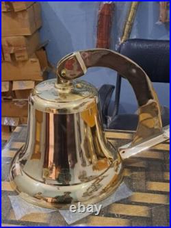 Antique Brass Ship Bell 18 Large Hanging Door Bell with Wall-Mounted Decor