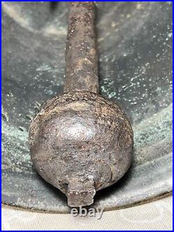 Antique Brass Signal Bell with Clapper Repaired Hanger No Maker's Mark
