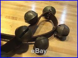 Antique Brass Sleigh Bells -17 Bells