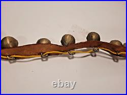 Antique Brass Sleigh Bells 18 Bells 33 Long FREE SHIPPING