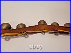 Antique Brass Sleigh Bells 18 Bells 33 Long FREE SHIPPING