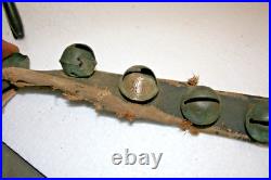 Antique Brass Sleigh Bells 24 Bells
