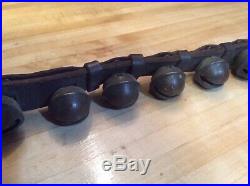 Antique Brass Sleigh Bells 45 Bells