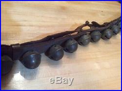 Antique Brass Sleigh Bells 45 Bells