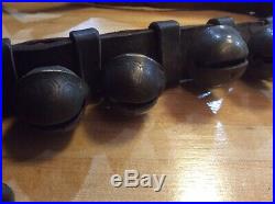 Antique Brass Sleigh Bells 45 Bells