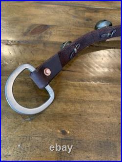 Antique Brass Sleigh Bells- Circuit Rider Unique Mushroom Shape-Etched Phrases