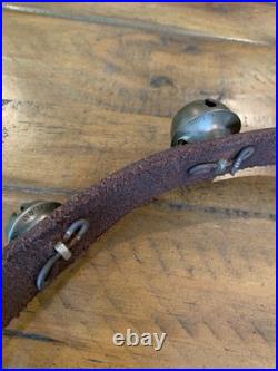 Antique Brass Sleigh Bells- Circuit Rider Unique Mushroom Shape-Etched Phrases