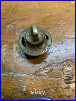 Antique Brass Sleigh Bells- Circuit Rider Unique Mushroom Shape-Etched Phrases