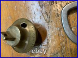 Antique Brass Sleigh Bells- Circuit Rider Unique Mushroom Shape-Etched Phrases