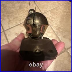 Antique Brass Sleigh Bells HUGE Graduated Pristine Leather Strap Christmas Vtg