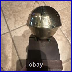 Antique Brass Sleigh Bells HUGE Graduated Pristine Leather Strap Christmas Vtg