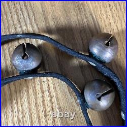 Antique Brass Sleigh Bells Horse 14 Carriage Bells Christmas Country Farm Origin