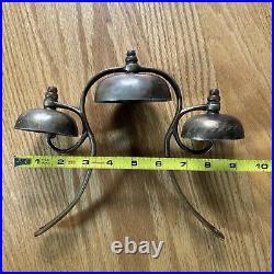 Antique Brass Sleigh Bells Horse Harness Collar Tower Bells Christmas Original