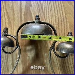 Antique Brass Sleigh Bells Horse Harness Collar Tower Bells Christmas Original