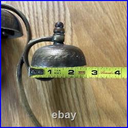 Antique Brass Sleigh Bells Horse Harness Collar Tower Bells Christmas Original