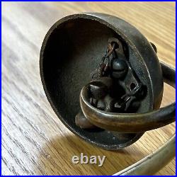 Antique Brass Sleigh Bells Horse Harness Collar Tower Bells Christmas Original