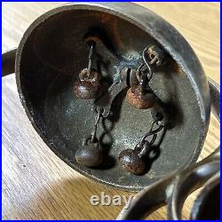 Antique Brass Sleigh Bells Horse Harness Collar Tower Bells Christmas Original
