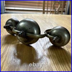 Antique Brass Sleigh Bells Horse Harness Collar Tower Bells Christmas Original