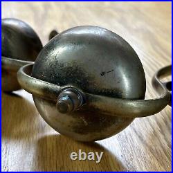 Antique Brass Sleigh Bells Horse Harness Collar Tower Bells Christmas Original