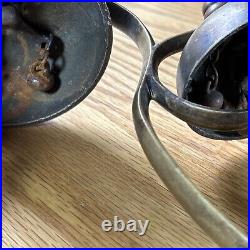 Antique Brass Sleigh Bells Horse Harness Collar Tower Bells Christmas Original