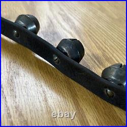 Antique Brass Sleigh Bells Horse Harness Leather Carriage Bells Christmas Farm