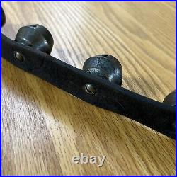 Antique Brass Sleigh Bells Horse Harness Leather Carriage Bells Christmas Farm
